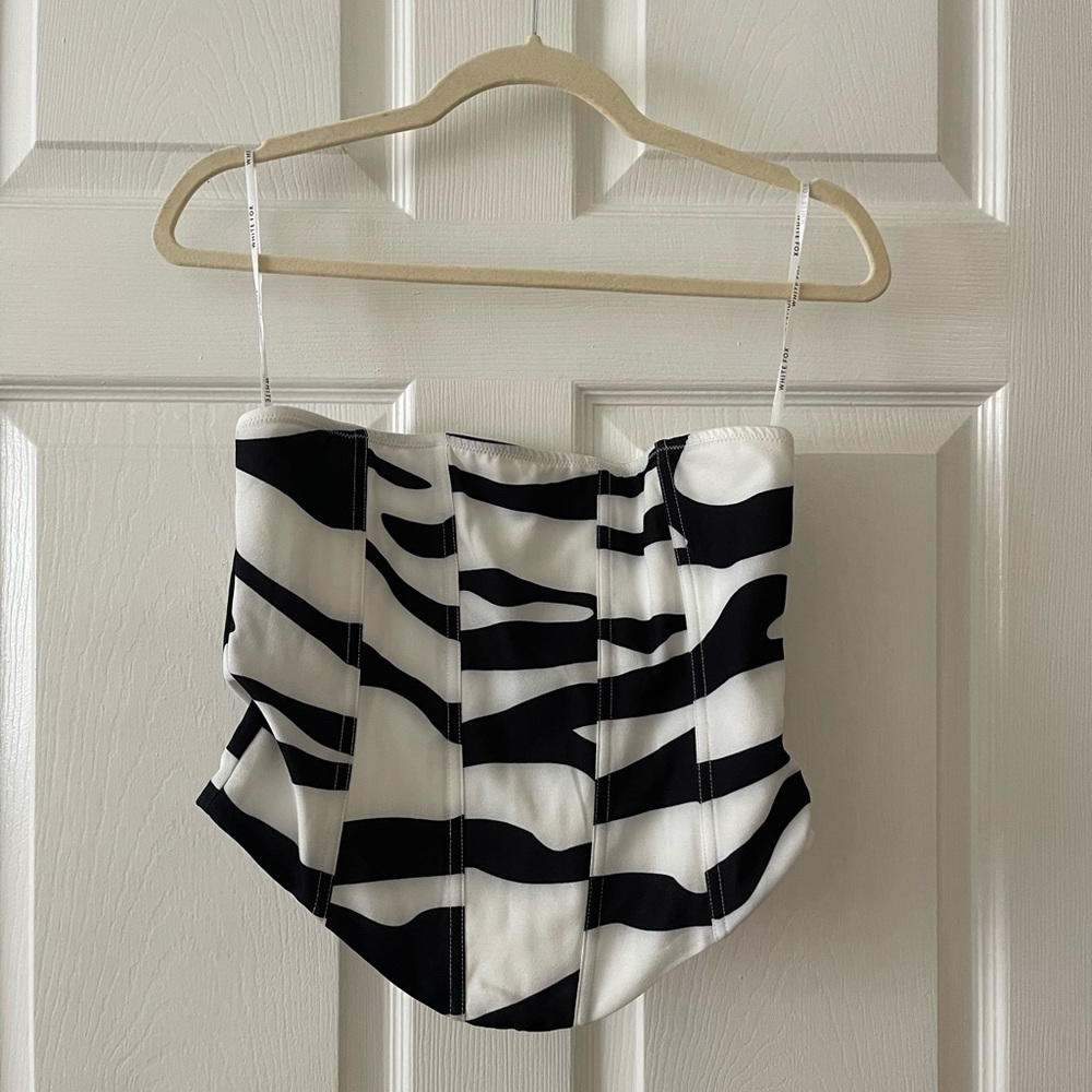 WHITE FOX BOUTIQUE Zebra Corset | Size M